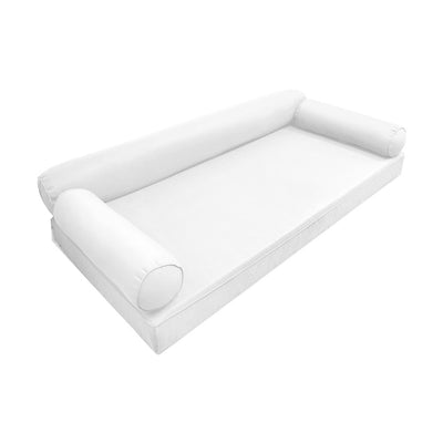 Model-6 Crib Size (52" x 28" x 6") Outdoor Daybed Mattress Bolster Backrest Cushion Pillow |COVERS ONLY|