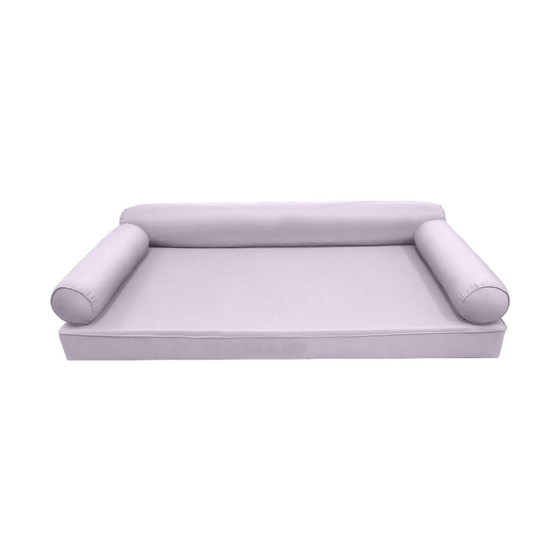 Model-6 Crib Size (52" x 28" x 6") Outdoor Daybed Mattress Bolster Backrest Cushion Pillow |COVERS ONLY|