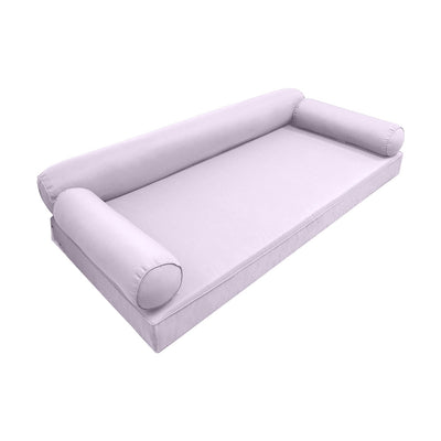 Model-6 Crib Size (52" x 28" x 6") Outdoor Daybed Mattress Bolster Backrest Cushion Pillow |COVERS ONLY|