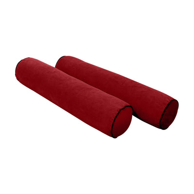 Model V5 - Velvet Indoor Daybed Mattress Bolster Pillows and Covers |Complete Set|