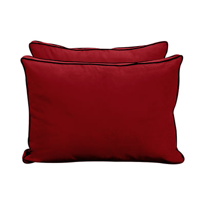 Model V1 - Velvet Indoor Daybed Bolster Pillow Backrest Cushion |COVERS ONLY|