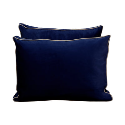 Model V1 - Velvet Indoor Daybed Bolster Pillow Backrest Cushion |COVERS ONLY|