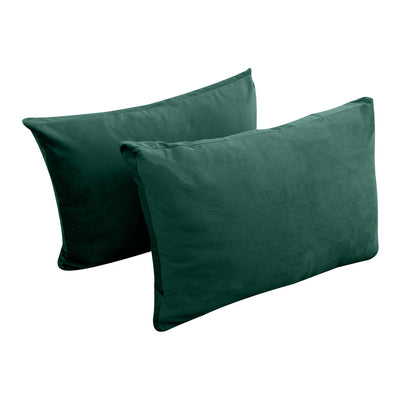 Model V1 - Velvet Indoor Daybed Bolster Pillow Backrest Cushion |COVERS ONLY|