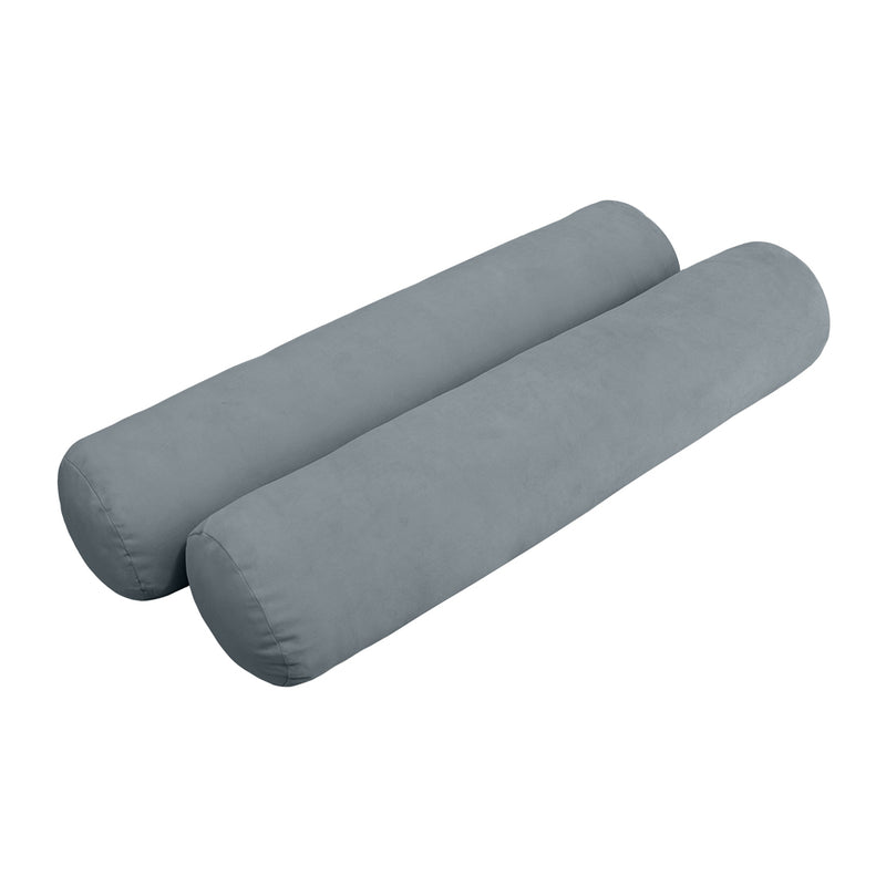 Model V1 - Velvet Indoor Daybed Bolster Pillow Backrest Cushion |COVERS ONLY|