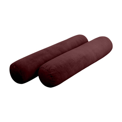 Model V1 - Velvet Indoor Daybed Bolster Pillow Backrest Cushion |COVERS ONLY|