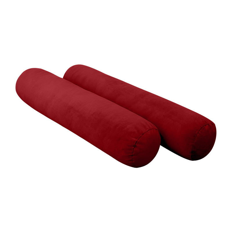 Model V1 - Velvet Indoor Daybed Bolster Pillow Backrest Cushion |COVERS ONLY|