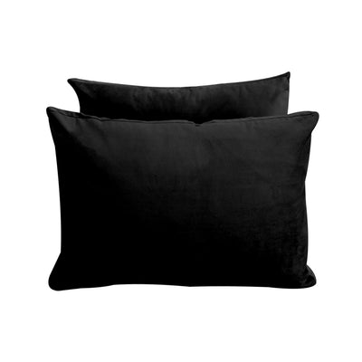 Model V1 - Velvet Indoor Daybed Bolster Pillow Backrest Cushion |COVERS ONLY|