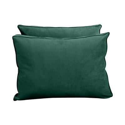 Model V1 - Velvet Indoor Daybed Bolster Pillow Backrest Cushion |COVERS ONLY|