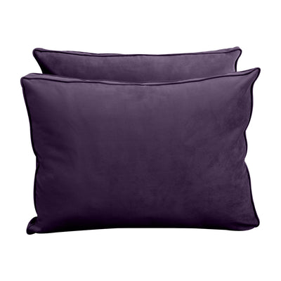 Model V1 - Velvet Indoor Daybed Bolster Pillow Backrest Cushion |COVERS ONLY|