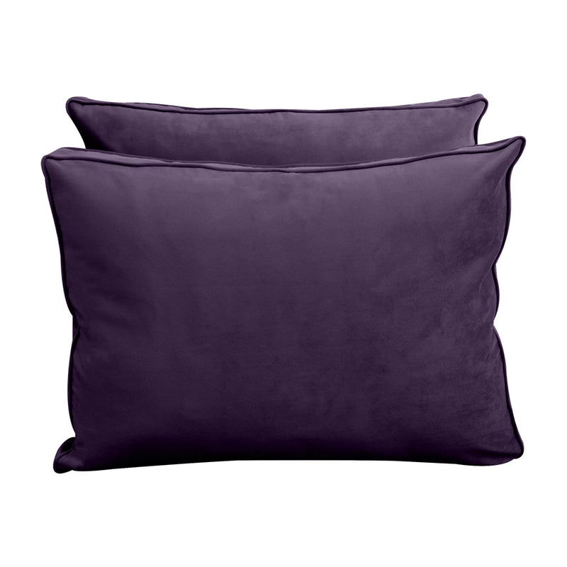 Model V1 - Velvet Indoor Daybed Bolster Pillow Backrest Cushion |COVERS ONLY|