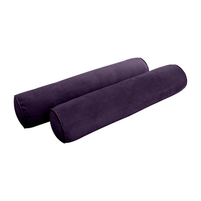 Model V1 - Velvet Indoor Daybed Bolster Pillow Backrest Cushion |COVERS ONLY|