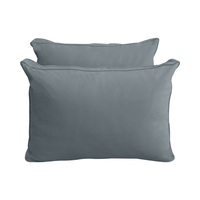 Model V1 - Velvet Indoor Daybed Bolster Pillow Backrest Cushion |COVERS ONLY|