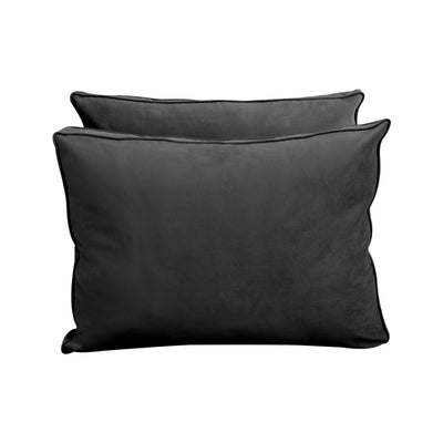 Model V1 - Velvet Indoor Daybed Bolster Pillow Backrest Cushion |COVERS ONLY|