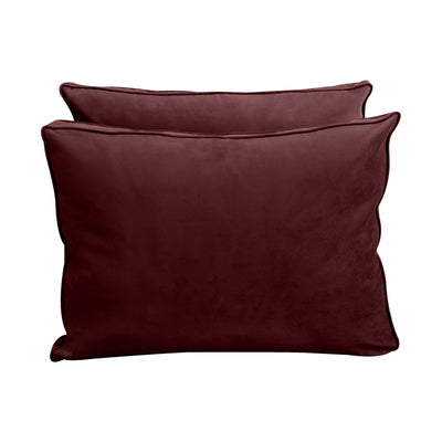 Model V1 - Velvet Indoor Daybed Bolster Pillow Backrest Cushion |COVERS ONLY|