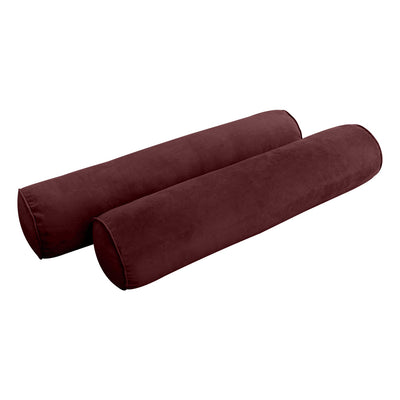 Model V1 - Velvet Indoor Daybed Bolster Pillow Backrest Cushion |COVERS ONLY|