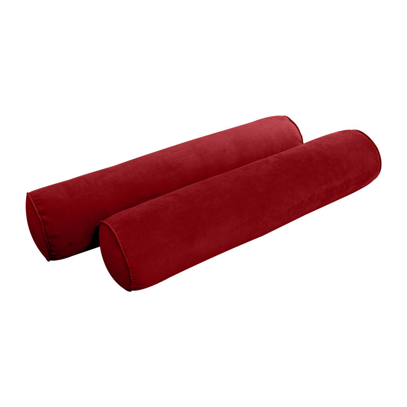 Model V4 - Velvet Indoor Daybed Mattress Bolster Backrest Cushions and Covers |Complete Set|