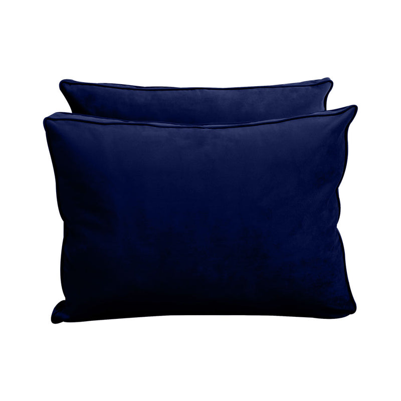 Model V1 - Velvet Indoor Daybed Bolster Pillow Backrest Cushion |COVERS ONLY|