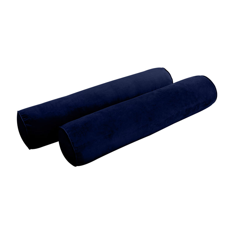 Model V1 - Velvet Indoor Daybed Bolster Pillow Backrest Cushion |COVERS ONLY|