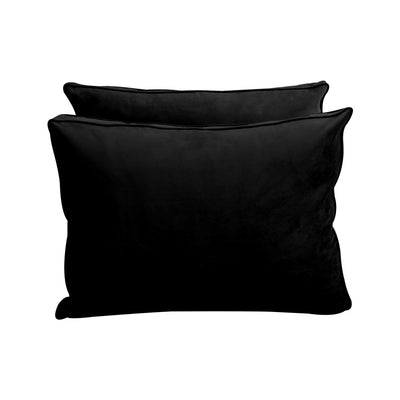 Model V1 - Velvet Indoor Daybed Bolster Pillow Backrest Cushion |COVERS ONLY|