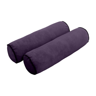 Model V6 - Velvet Indoor Daybed Mattress Bolster Pillow |COVERS ONLY|