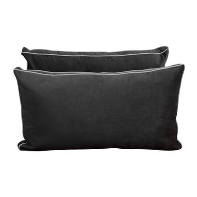 Model V2 - Velvet Indoor Daybed Mattress Bolster Pillow Backrest Cushion |COVERS ONLY|