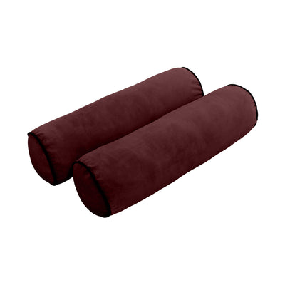 Model V6 - Velvet Indoor Daybed Mattress Bolster Pillow |COVERS ONLY|