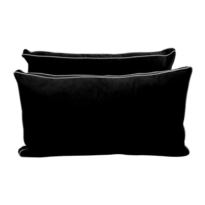 Model V2 - Velvet Indoor Daybed Mattress Bolster Pillow Backrest Cushion |COVERS ONLY|