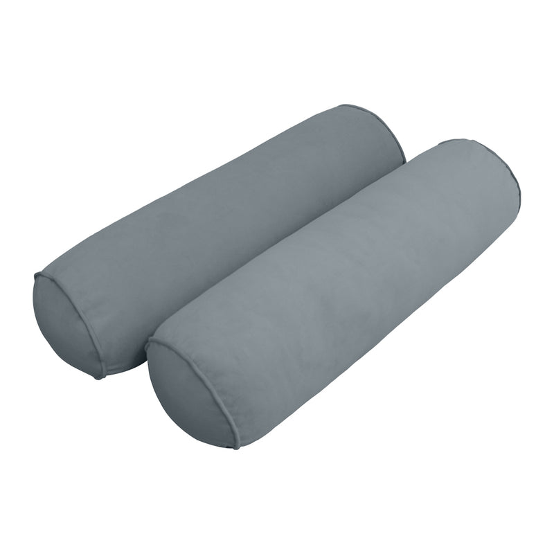 Model V2 - Velvet Indoor Daybed Mattress Bolster Pillow Backrest Cushion |COVERS ONLY|