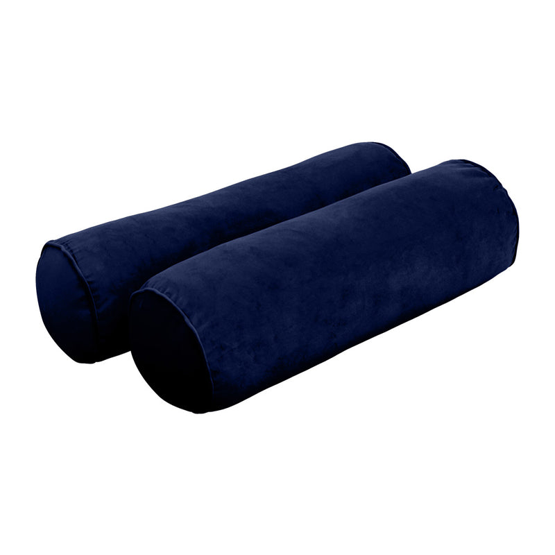 Model V2 - Velvet Indoor Daybed Mattress Bolster Pillow Backrest Cushion |COVERS ONLY|