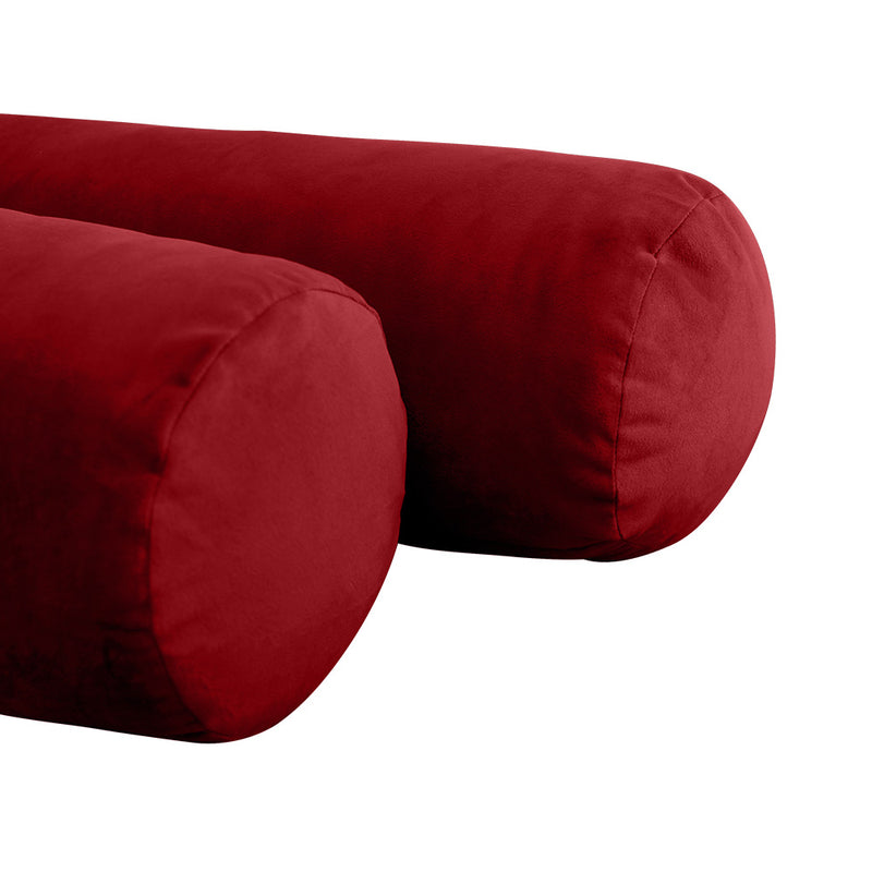 Model V5 - Velvet Indoor Daybed Mattress Bolster Pillows and Covers |Complete Set|