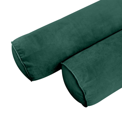 COVER ONLY Model V1 Twin Velvet Same Pipe Indoor Daybed Bolster Pillow Cushion - AD317