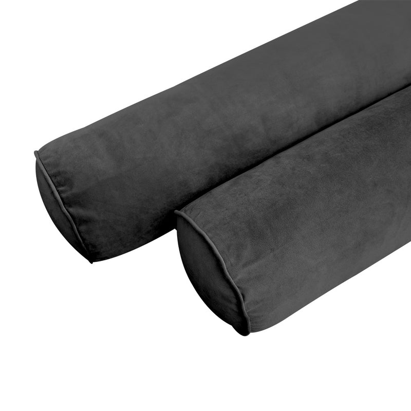 Model V5 - Velvet Indoor Daybed Mattress Bolster Pillows and Covers |Complete Set|