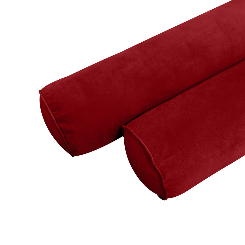 COVER ONLY Model V1 Twin Velvet Same Pipe Indoor Daybed Bolster Pillow Cushion - AD369