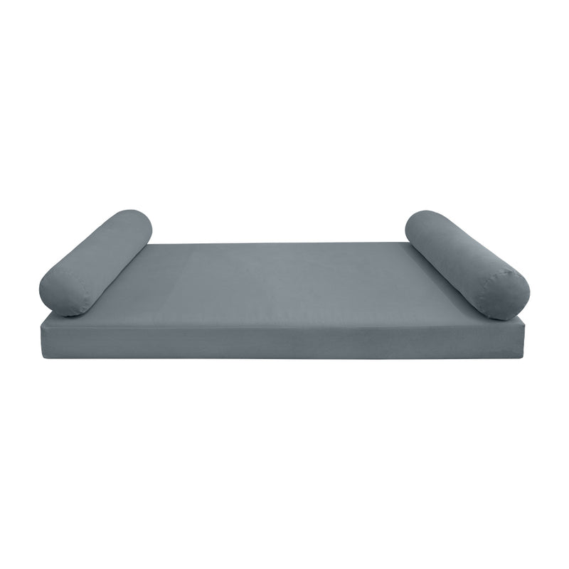 Model V5 - Velvet Indoor Daybed Mattress Bolster Pillows and Covers |Complete Set|