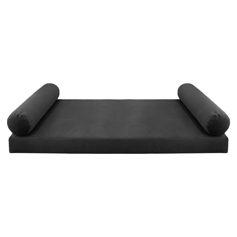 Model V5 - Velvet Indoor Daybed Mattress Bolster Pillows and Covers |Complete Set|