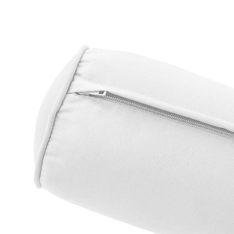 *COVER ONLY*-Model-5 Outdoor Daybed Mattress Bolster Pillow Slipcovers Pipe Trim Twin Size-AD106