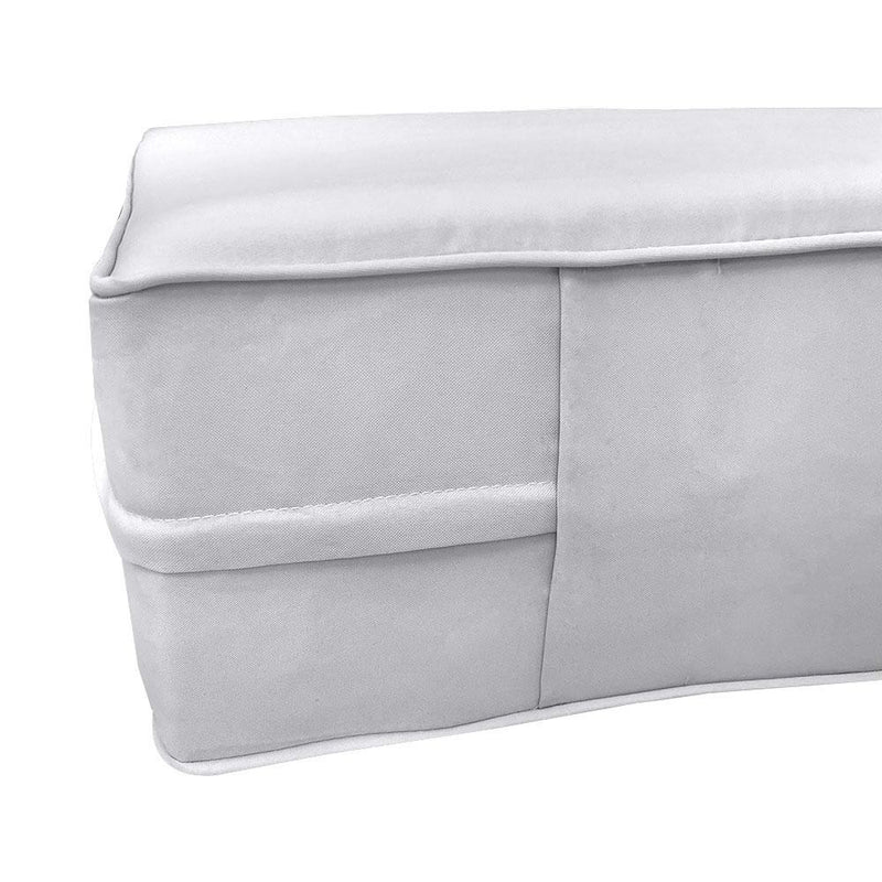 *COVER ONLY*-Model-5 Outdoor Daybed Mattress Bolster Pillow Slipcovers Pipe Trim Twin-XL Size-AD105