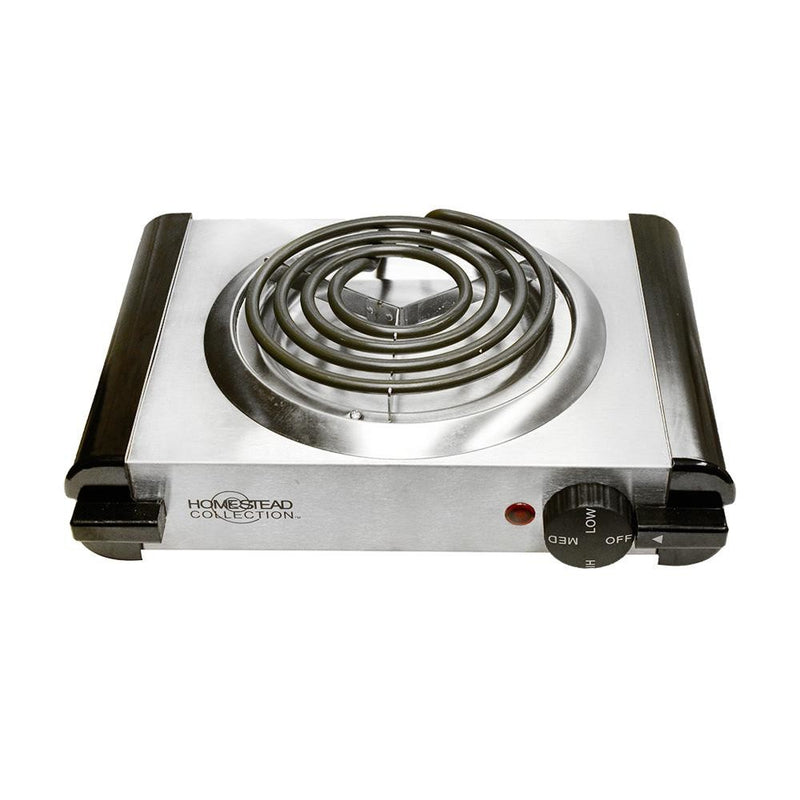 1000W Portable Single Electric Burner Hot Plate Camping Stove Stainless  110V