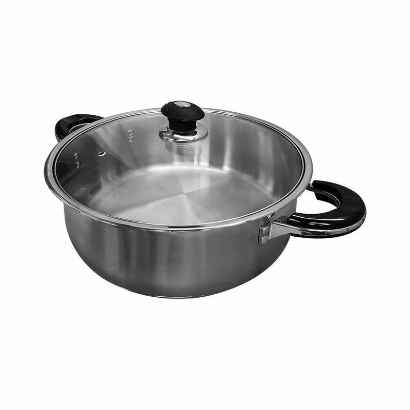 16 Qt Low Pot Cookware High Quality Stainless Steel Pots Pan Cooking Supplies