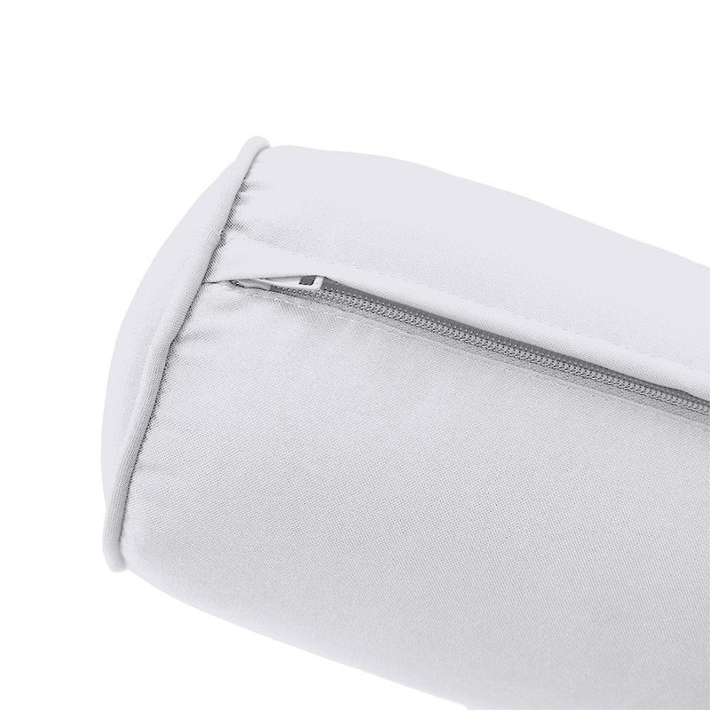 24 x 6 Pipe Trim Medium Outdoor Bolster Pillow Cushion Insert Slip Cover-AD105