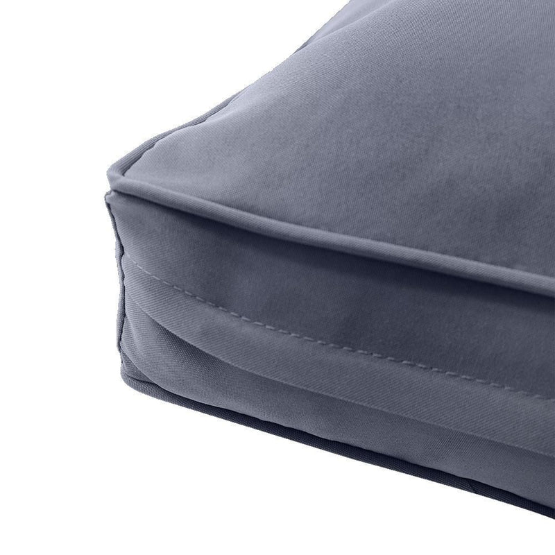 AD001 Pipe Trim Medium 24x26x6 Outdoor Deep Seat Back Rest Bolster Cushion Insert Slip Cover Set