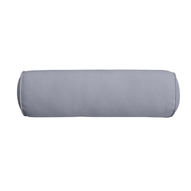 AD001 Piped Trim Medium 24x6 Bolster Pillow Slip Cover Only