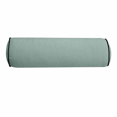 AD002 Contrast Pipe Trim Small 23x24x6 Outdoor Deep Seat Back Rest Bolster Cushion Insert Slip Cover Set