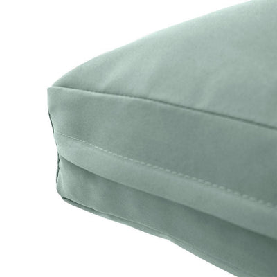 AD002 Knife Edge Medium 24x26x6 Outdoor Deep Seat Back Rest Bolster Cushion Insert Slip Cover Set