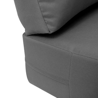 AD003 Knife Edge Large 26x30x6 Outdoor Deep Seat Back Rest Bolster Cushion Insert Slip Cover Set