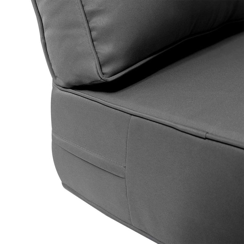 AD003 Pipe Trim Large 26x30x6 Outdoor Deep Seat Back Rest Bolster Cushion Insert Slip Cover Set