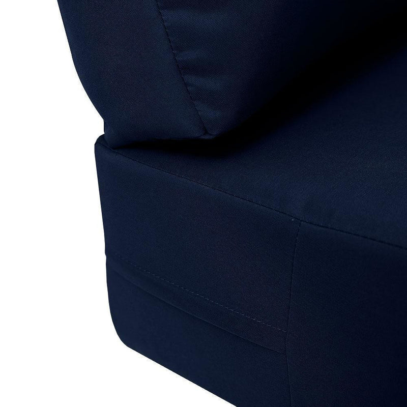 AD101 Knife Edge Large 26x30x6 Outdoor Deep Seat Back Rest Bolster Cushion Insert Slip Cover Set