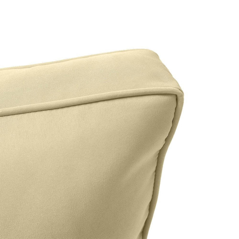 AD103 Pipe Trim Medium 24x26x6 Outdoor Deep Seat Back Rest Bolster Cushion Insert Slip Cover Set