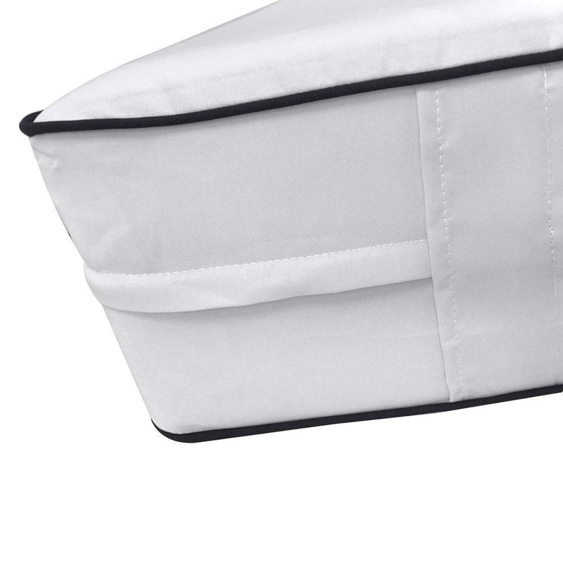 AD105 Contrast Pipe Trim 8" Twin-XL Size 80x39x8 Outdoor Fitted Sheet Slip Cover Only