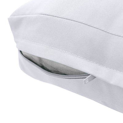 AD105 Knife Edge Small 23x24x6 Outdoor Deep Seat Back Rest Bolster Cushion Insert Slip Cover Set